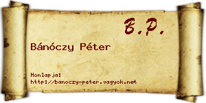 Bánóczy Péter névjegykártya